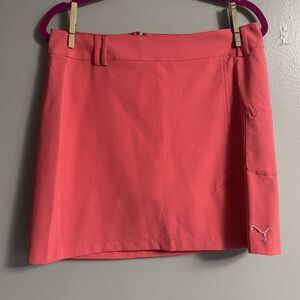 Puma Sport Skort Womens Size 6 Coral Pink Golf Athletic Skirt Shorts Summer